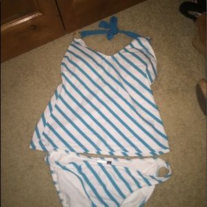 Ralph Lauren blue and white tankini